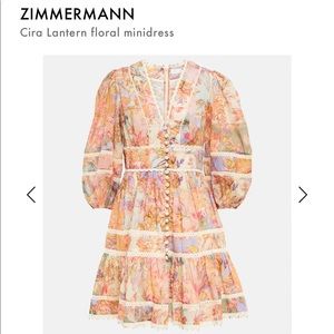 NWT Zimmermann Cira Lantern Floral Dress.